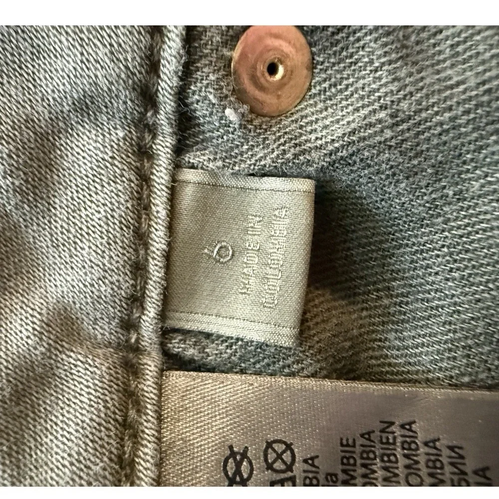 Michael Kors‎ Olive Green Studded Frayed Hem Denim Shorts womens size 6 - Picture 5 of 6